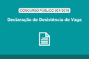 Declaração de Desistência da Vaga